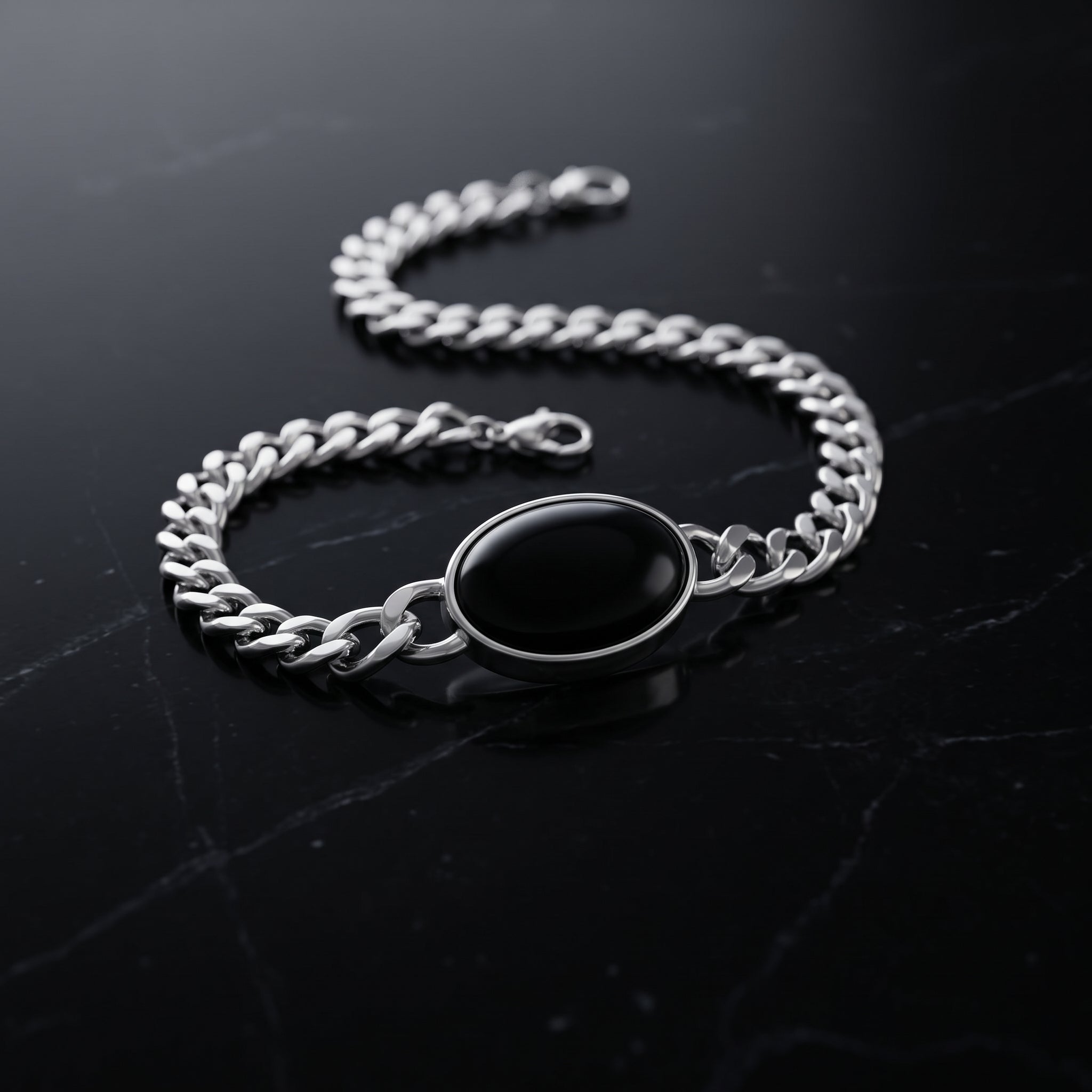 Midnight Onyx Chain Bracelet
