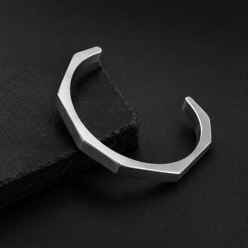 Titan Edge Hex Cuff Bracelet