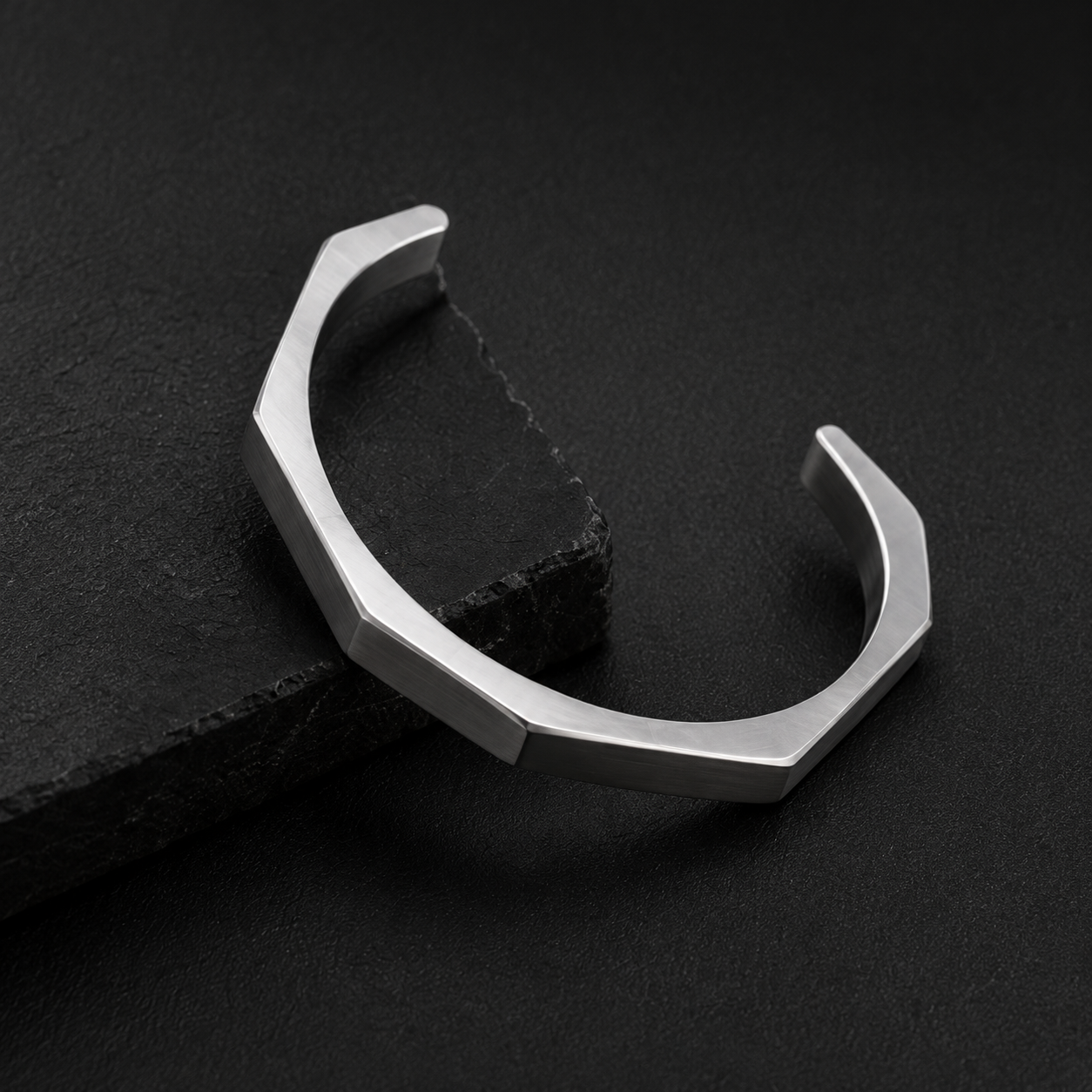 Titan Edge Hex Cuff Bracelet