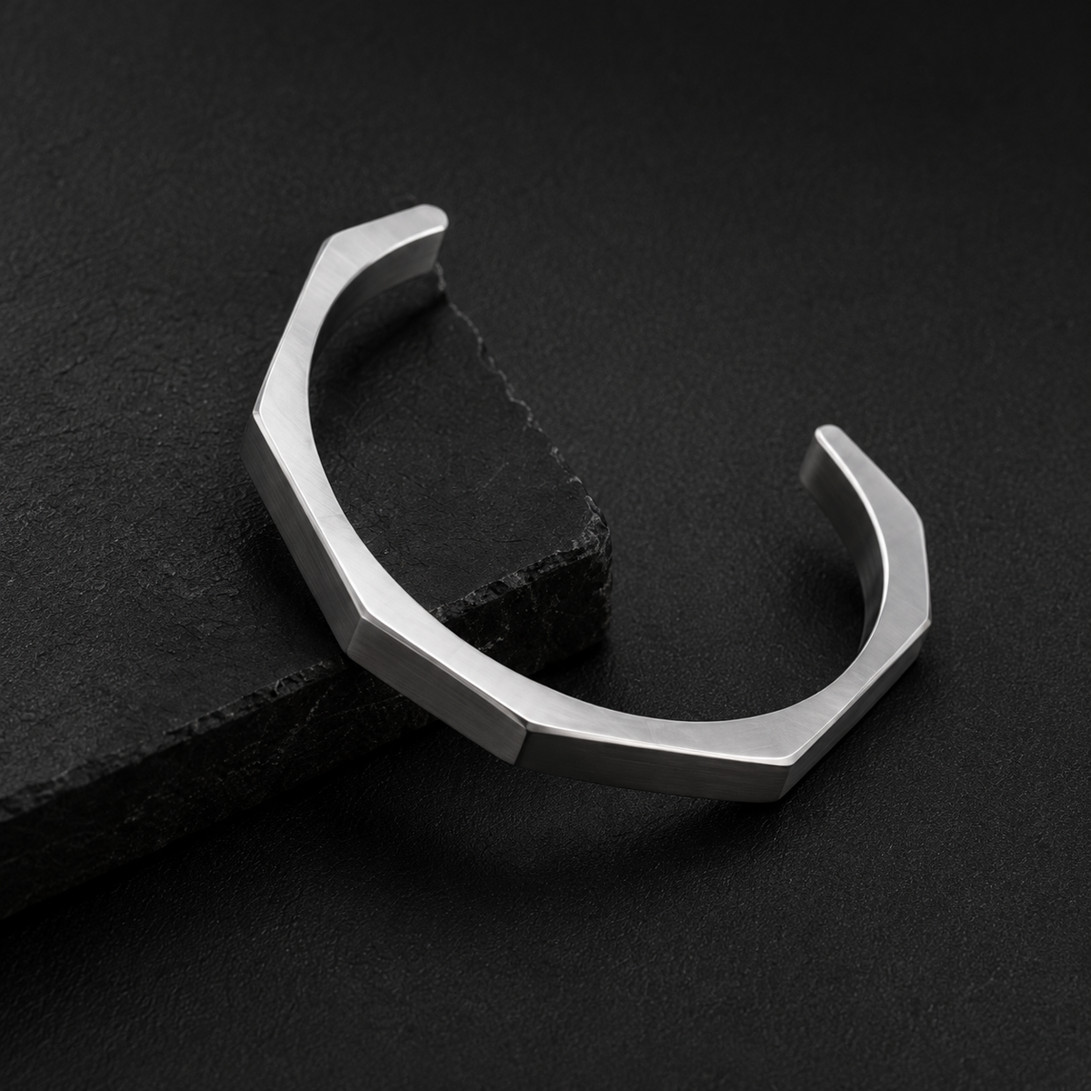 Titan Edge Hex Cuff Bracelet