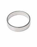 Flat Cuff Bangle - Stainless Steel Silver Bracelet
